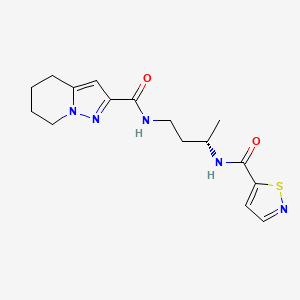 N-[(2S)-4-(4,5,6,7-tetrahydropyrazolo[1,5-a]pyridine-2-carbonylamino)butan-2-yl]-1,2-thiazole-5-carboxamide