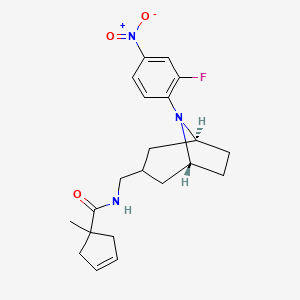 N-[[(1R,5S)-8-(2-fluoro-4-nitrophenyl)-8-azabicyclo[3.2.1]octan-3-yl]methyl]-1-methylcyclopent-3-ene-1-carboxamide