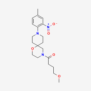 4-Methoxy-1-[9-(4-methyl-2-nitrophenyl)-1-oxa-4,9-diazaspiro[5.5]undecan-4-yl]butan-1-one