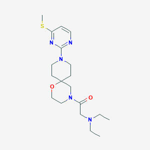 2-(Diethylamino)-1-[9-(4-methylsulfanylpyrimidin-2-yl)-1-oxa-4,9-diazaspiro[5.5]undecan-4-yl]ethanone