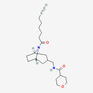 N-[[(1S,5R)-8-oct-7-ynoyl-8-azabicyclo[3.2.1]octan-3-yl]methyl]oxane-4-carboxamide