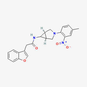 2-(1-benzofuran-3-yl)-N-[(1R,5S)-3-(4-methyl-2-nitrophenyl)-3-azabicyclo[3.1.0]hexan-6-yl]acetamide