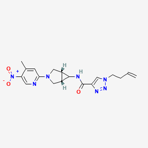 1-but-3-enyl-N-[(1S,5R)-3-(4-methyl-5-nitropyridin-2-yl)-3-azabicyclo[3.1.0]hexan-6-yl]triazole-4-carboxamide