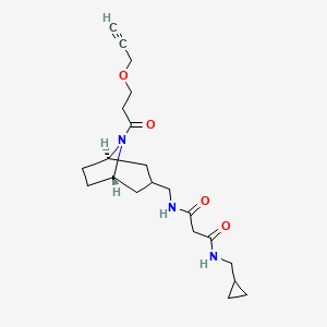 N-(cyclopropylmethyl)-N'-[[(1S,5R)-8-(3-prop-2-ynoxypropanoyl)-8-azabicyclo[3.2.1]octan-3-yl]methyl]propanediamide