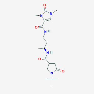 N-[(3S)-3-[(1-tert-butyl-5-oxopyrrolidine-3-carbonyl)amino]butyl]-1,3-dimethyl-2-oxoimidazole-4-carboxamide