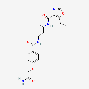 N-[(2S)-4-[[4-(2-amino-2-oxoethoxy)benzoyl]amino]butan-2-yl]-5-ethyl-1,3-oxazole-4-carboxamide