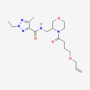 2-ethyl-5-methyl-N-[[4-(4-prop-2-enoxybutanoyl)morpholin-3-yl]methyl]triazole-4-carboxamide