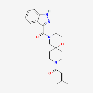 1-[4-(1H-indazole-3-carbonyl)-1-oxa-4,9-diazaspiro[5.5]undecan-9-yl]-3-methylbut-2-en-1-one