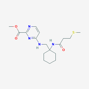 Methyl 4-[[1-(3-methylsulfanylpropanoylamino)cyclohexyl]methylamino]pyrimidine-2-carboxylate