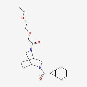 1-[5-(Bicyclo[4.1.0]heptane-7-carbonyl)-2,5-diazabicyclo[2.2.2]octan-2-yl]-2-(2-ethoxyethoxy)ethanone