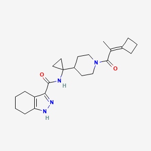 N-[1-[1-(2-cyclobutylidenepropanoyl)piperidin-4-yl]cyclopropyl]-4,5,6,7-tetrahydro-1H-indazole-3-carboxamide