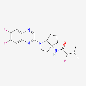 N-[1-(6,7-difluoroquinoxalin-2-yl)-2,3,4,5,6,6a-hexahydrocyclopenta[b]pyrrol-3a-yl]-2-fluoro-3-methylbutanamide