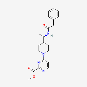 methyl 4-[4-[(1R)-1-[(2-phenylacetyl)amino]ethyl]piperidin-1-yl]pyrimidine-2-carboxylate