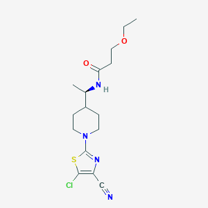 N-[(1R)-1-[1-(5-chloro-4-cyano-1,3-thiazol-2-yl)piperidin-4-yl]ethyl]-3-ethoxypropanamide