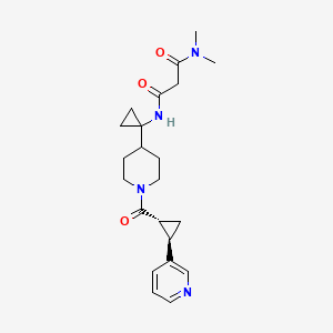 N',N'-dimethyl-N-[1-[1-[(1R,2R)-2-pyridin-3-ylcyclopropanecarbonyl]piperidin-4-yl]cyclopropyl]propanediamide