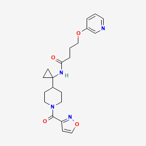 N-[1-[1-(1,2-oxazole-3-carbonyl)piperidin-4-yl]cyclopropyl]-4-pyridin-3-yloxybutanamide