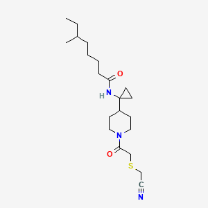 N-[1-[1-[2-(cyanomethylsulfanyl)acetyl]piperidin-4-yl]cyclopropyl]-6-methyloctanamide