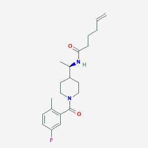 N-[(1R)-1-[1-(5-fluoro-2-methylbenzoyl)piperidin-4-yl]ethyl]hex-5-enamide