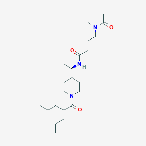 4-[acetyl(methyl)amino]-N-[(1R)-1-[1-(2-propylpentanoyl)piperidin-4-yl]ethyl]butanamide