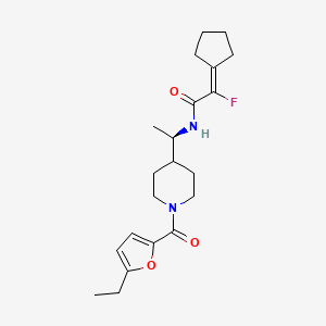 2-cyclopentylidene-N-[(1R)-1-[1-(5-ethylfuran-2-carbonyl)piperidin-4-yl]ethyl]-2-fluoroacetamide