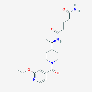 N'-[(1R)-1-[1-(2-ethoxypyridine-4-carbonyl)piperidin-4-yl]ethyl]pentanediamide