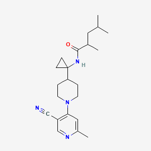 N-[1-[1-(5-cyano-2-methylpyridin-4-yl)piperidin-4-yl]cyclopropyl]-2,4-dimethylpentanamide