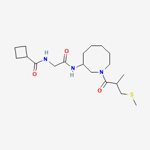 N-[2-[[1-(2-methyl-3-methylsulfanylpropanoyl)azocan-3-yl]amino]-2-oxoethyl]cyclobutanecarboxamide