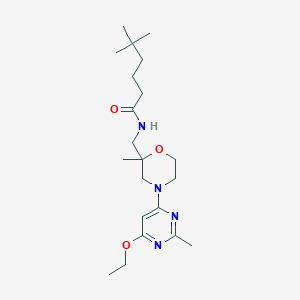 N-[[4-(6-ethoxy-2-methylpyrimidin-4-yl)-2-methylmorpholin-2-yl]methyl]-5,5-dimethylhexanamide