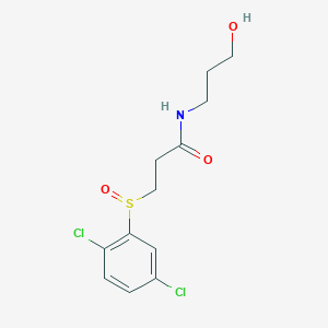 3-(2,5-dichlorophenyl)sulfinyl-N-(3-hydroxypropyl)propanamide