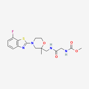 methyl N-[2-[[4-(7-fluoro-1,3-benzothiazol-2-yl)-2-methylmorpholin-2-yl]methylamino]-2-oxoethyl]carbamate