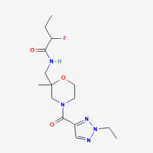 N-[[4-(2-ethyltriazole-4-carbonyl)-2-methylmorpholin-2-yl]methyl]-2-fluorobutanamide