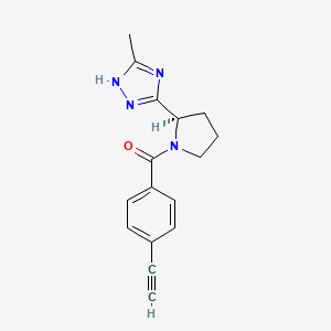 (4-ethynylphenyl)-[(2R)-2-(5-methyl-1H-1,2,4-triazol-3-yl)pyrrolidin-1-yl]methanone