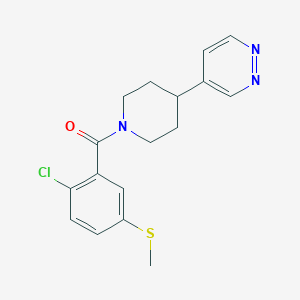 (2-Chloro-5-methylsulfanylphenyl)-(4-pyridazin-4-ylpiperidin-1-yl)methanone