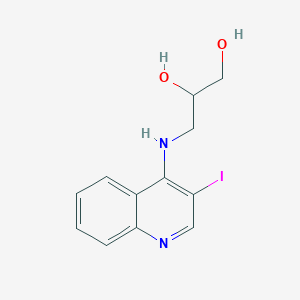 molecular formula C12H13IN2O2 B7408244 3-[(3-Iodoquinolin-4-yl)amino]propane-1,2-diol 