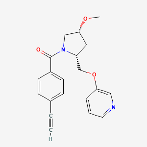 (4-ethynylphenyl)-[(2R,4R)-4-methoxy-2-(pyridin-3-yloxymethyl)pyrrolidin-1-yl]methanone