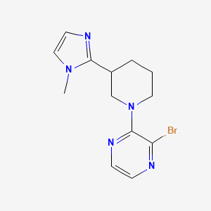 2-Bromo-3-[3-(1-methylimidazol-2-yl)piperidin-1-yl]pyrazine