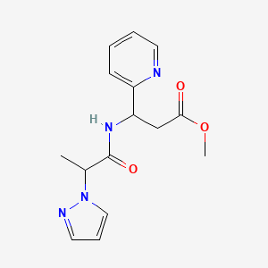 Methyl 3-(2-pyrazol-1-ylpropanoylamino)-3-pyridin-2-ylpropanoate