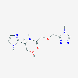 N-[2-hydroxy-1-(1H-imidazol-2-yl)ethyl]-2-[(4-methyl-1,2,4-triazol-3-yl)methoxy]acetamide