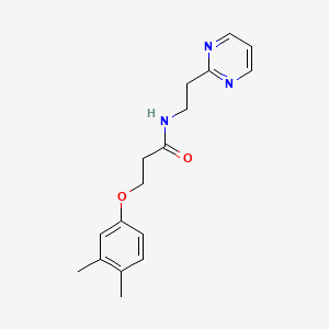 molecular formula C17H21N3O2 B7408332 3-(3,4-dimethylphenoxy)-N-(2-pyrimidin-2-ylethyl)propanamide 