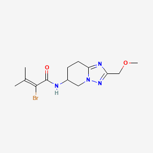 2-bromo-N-[2-(methoxymethyl)-5,6,7,8-tetrahydro-[1,2,4]triazolo[1,5-a]pyridin-6-yl]-3-methylbut-2-enamide