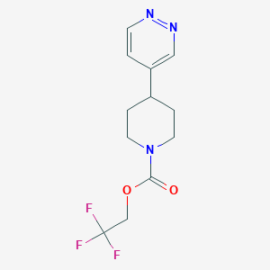 2,2,2-Trifluoroethyl 4-pyridazin-4-ylpiperidine-1-carboxylate