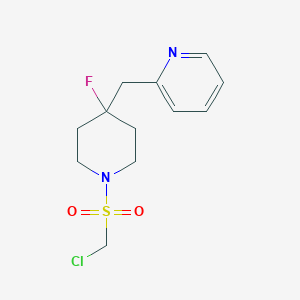 2-[[1-(Chloromethylsulfonyl)-4-fluoropiperidin-4-yl]methyl]pyridine