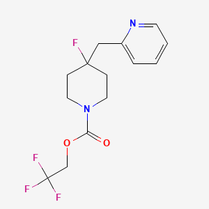 2,2,2-Trifluoroethyl 4-fluoro-4-(pyridin-2-ylmethyl)piperidine-1-carboxylate