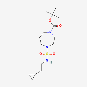 molecular formula C15H29N3O4S B7408407 Tert-butyl 4-(2-cyclopropylethylsulfamoyl)-1,4-diazepane-1-carboxylate 