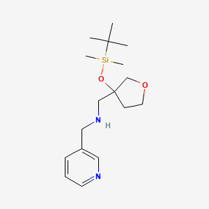 N-[[3-[tert-butyl(dimethyl)silyl]oxyoxolan-3-yl]methyl]-1-pyridin-3-ylmethanamine