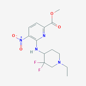 Methyl 6-[(1-ethyl-3,3-difluoropiperidin-4-yl)amino]-5-nitropyridine-2-carboxylate