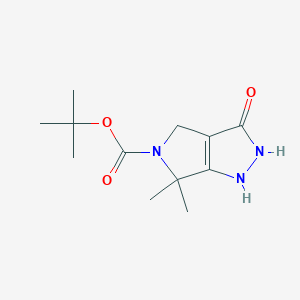 tert-butyl 6,6-dimethyl-3-oxo-2,4-dihydro-1H-pyrrolo[3,4-c]pyrazole-5-carboxylate