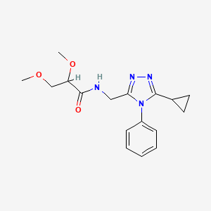 N-[(5-cyclopropyl-4-phenyl-1,2,4-triazol-3-yl)methyl]-2,3-dimethoxypropanamide