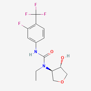 1-ethyl-3-[3-fluoro-4-(trifluoromethyl)phenyl]-1-[(3R,4S)-4-hydroxyoxolan-3-yl]urea