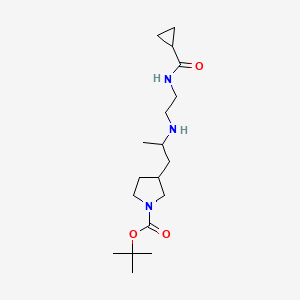 Tert-butyl 3-[2-[2-(cyclopropanecarbonylamino)ethylamino]propyl]pyrrolidine-1-carboxylate